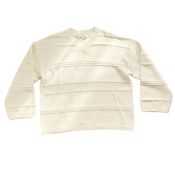 NWT Reformation Elegant Cream V-Neck Sweater Size XL - Picture 1 of 6